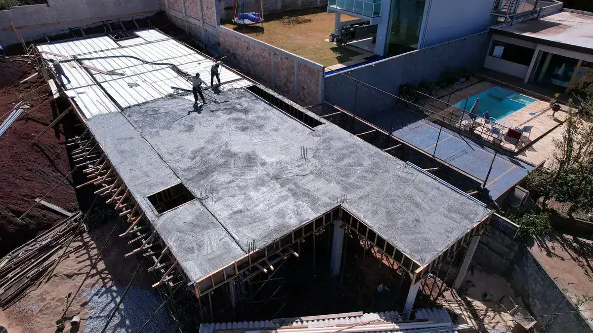 Concretagem laje protendida de isopor em laje nova lim laje da iglume lajes 4